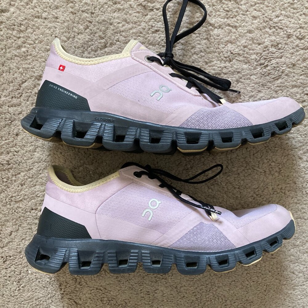 On Running Cloud X 3 AD mauve women's sneakers size 10 - Picture 4 of 8